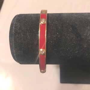 Henri Bendel pink gold bracelet bangle diamond